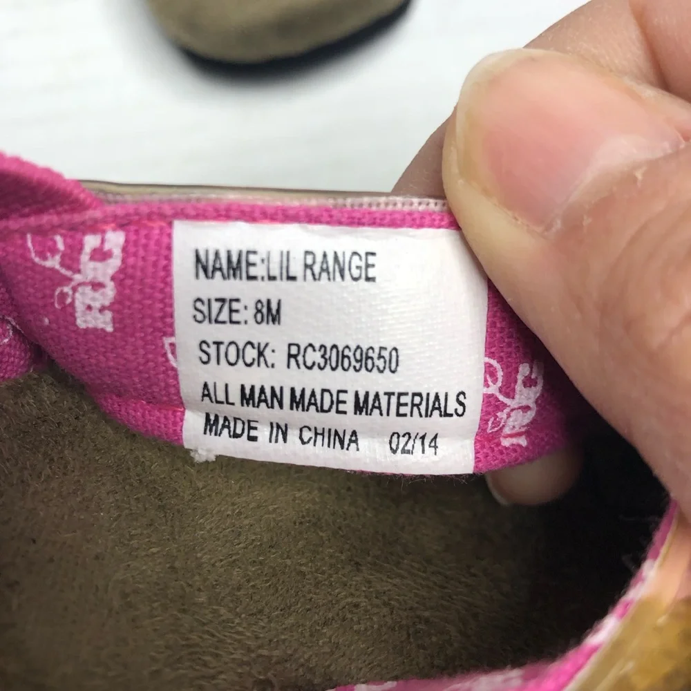 Real Tree Sandals Girls Size 8 Lil Range Pink Brown Memory Foam